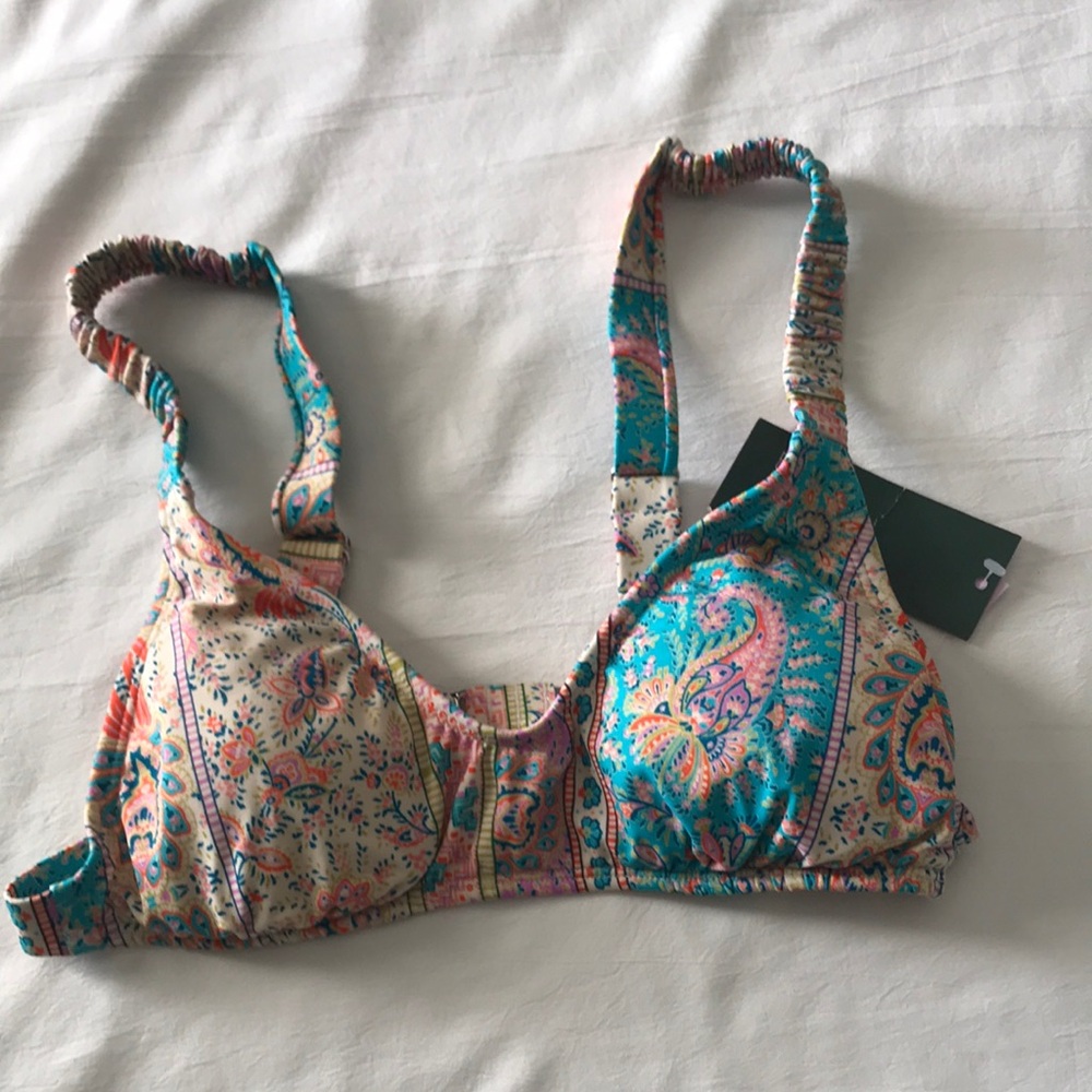 Paisley Print Bralette in Multicolor